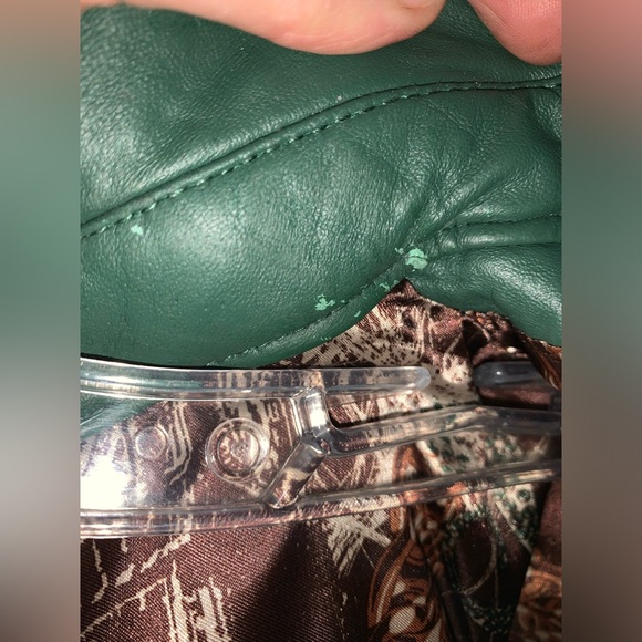 Twiggy London Green Leather Jacket L - Picture 8 of 8